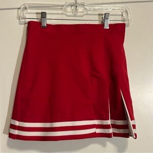 NWT Chasse Adult size 4 knife kick pleat red cheerleader skirt uniform cosplay